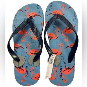 Old Navy Men’s Flamingo Flip Flops Size 6-7 NWT